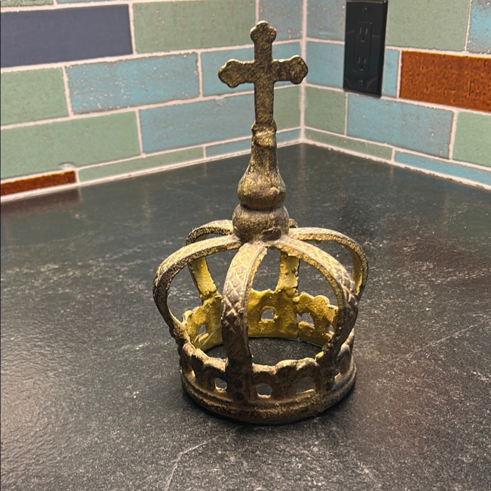 Antique Gold Crown Sculpture